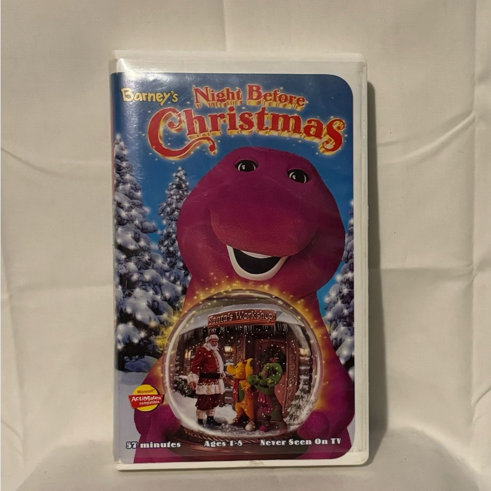 Barney’s Night Before Christmas VHS Movie 1999 Direct-To-VideoNot On TV Vtg EUC